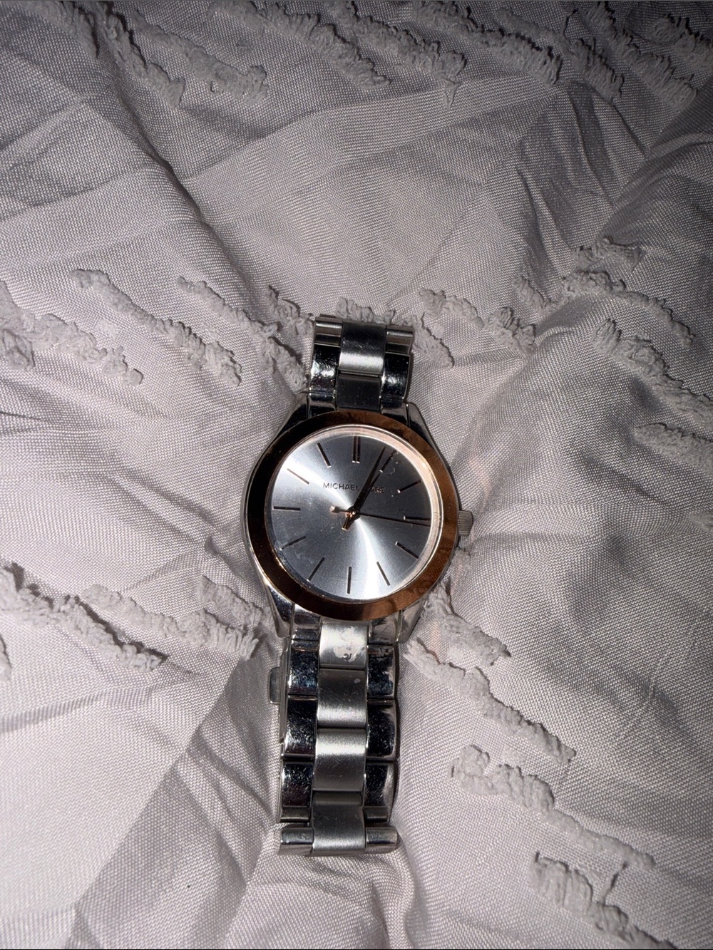 Michael Kors Silver and Gold Tone Stainless Steel Women's Watch
